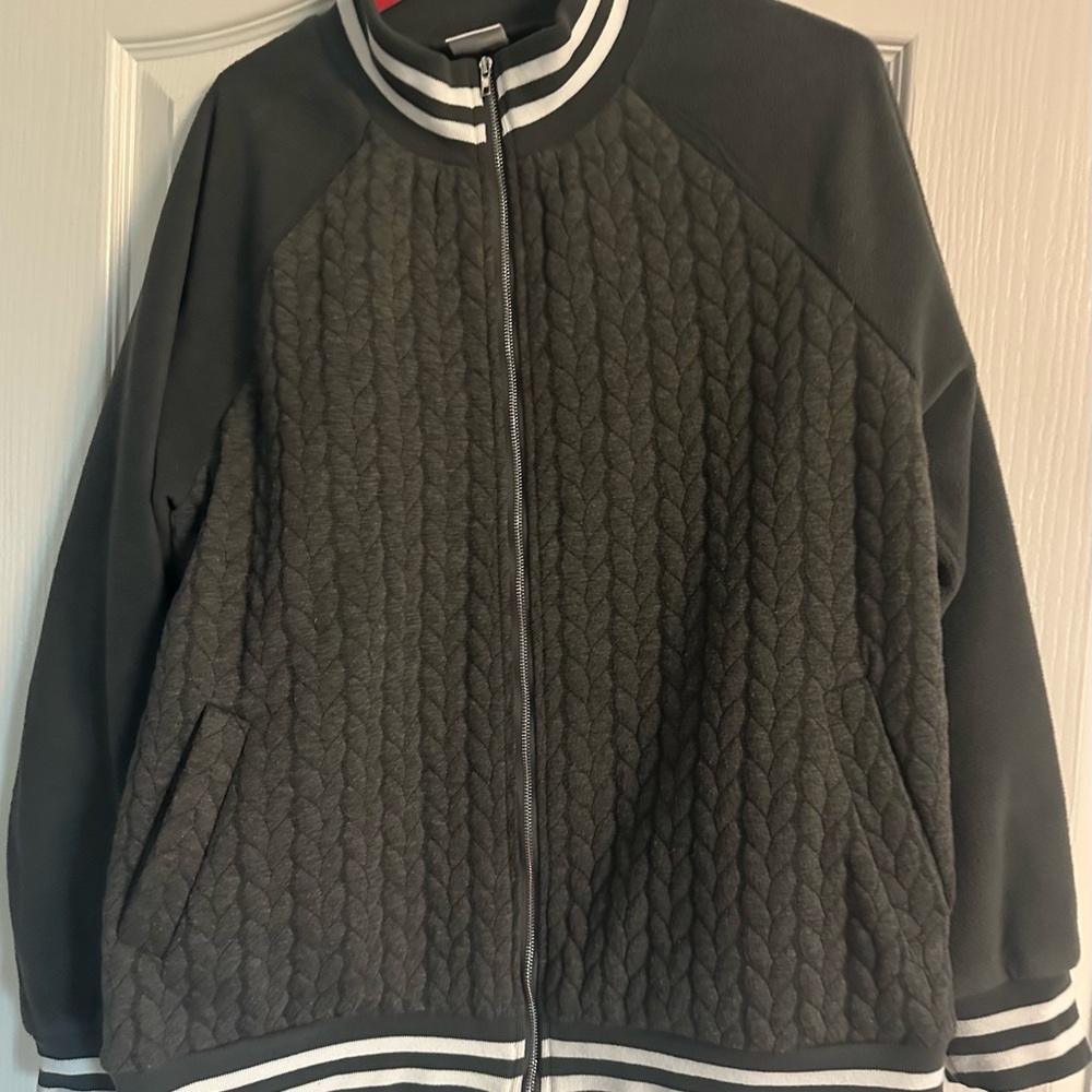 Simple Gray Bomber Jacket